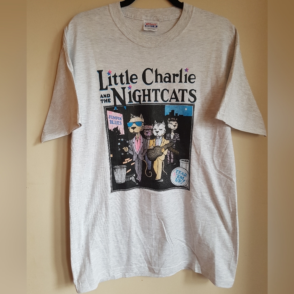 VINTAGE 90's LITTLE CHARLIE AND THE NIGHT CATS BAND TEE